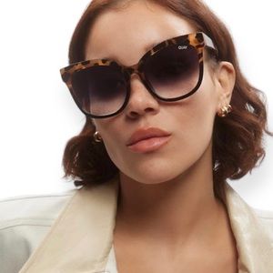 QUAY It’s My Way Sunglasses Tortoise & Black Frame Black Gradient Lenses NWT